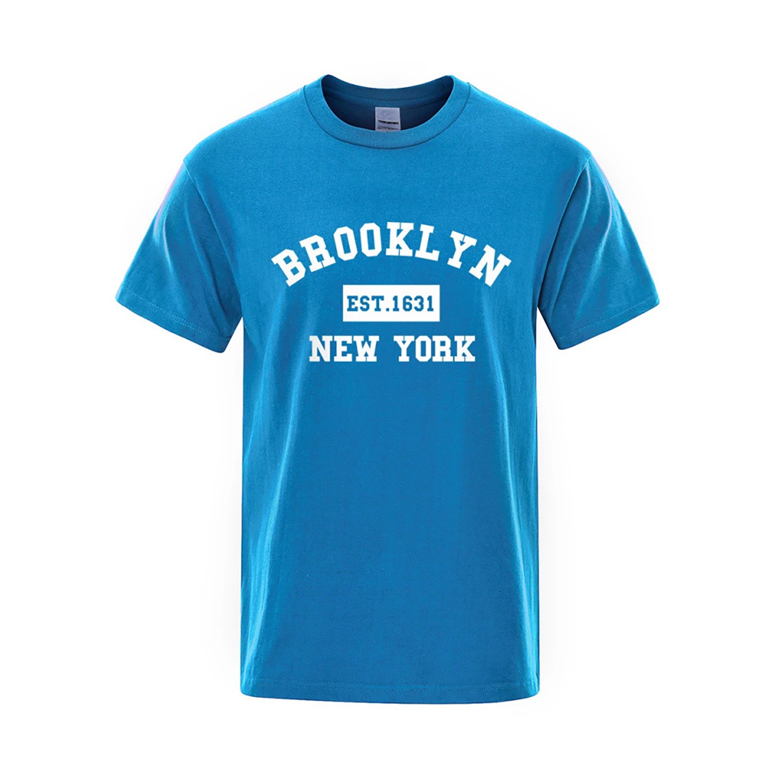 thumbnail image 2 of 2025 Camiseta de hombre con estampado de letras de Nueva York - Corte holgado, tejido transpirable, informal de verano - XS-XXXL, 2 of 4